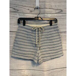 J.Crew Women's Striped Linen-Blend Drawstring Shorts Size 0